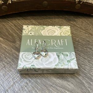 Craft Silver Heart Drop Earrings